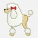 Poodle...Embroidery Applique Design...Three sizes for multiple hoops...Item1163.