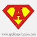 Super Alpha A-Z...Embroidery Applique Design...Three sizes for multiple hoops...Item1043.