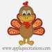 Baby Turkey...Embroidery Applique Design...Three sizes for multiple hoops...Item1317.