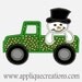 Snowman Truck ...Embroidery Applique Design...Three sizes for multiple hoops...Item1372.