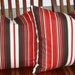 RESERVED LISTING for Ashley Four 18 Inch Pillow Covers - Brown and Red Stripe