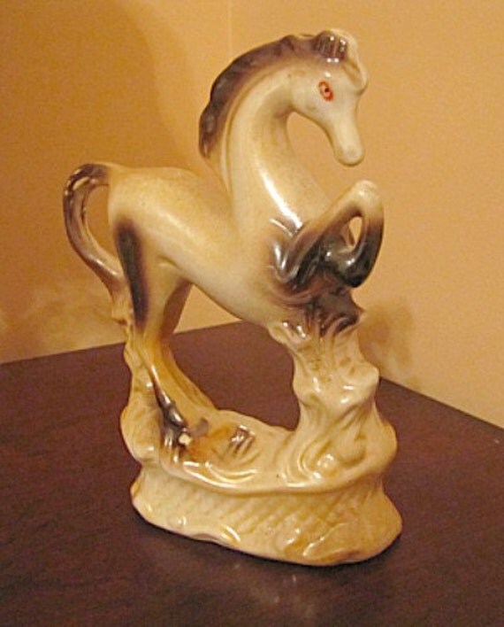 Antique Lovely Porcelain Horse Figurine by Great2bme on Etsy