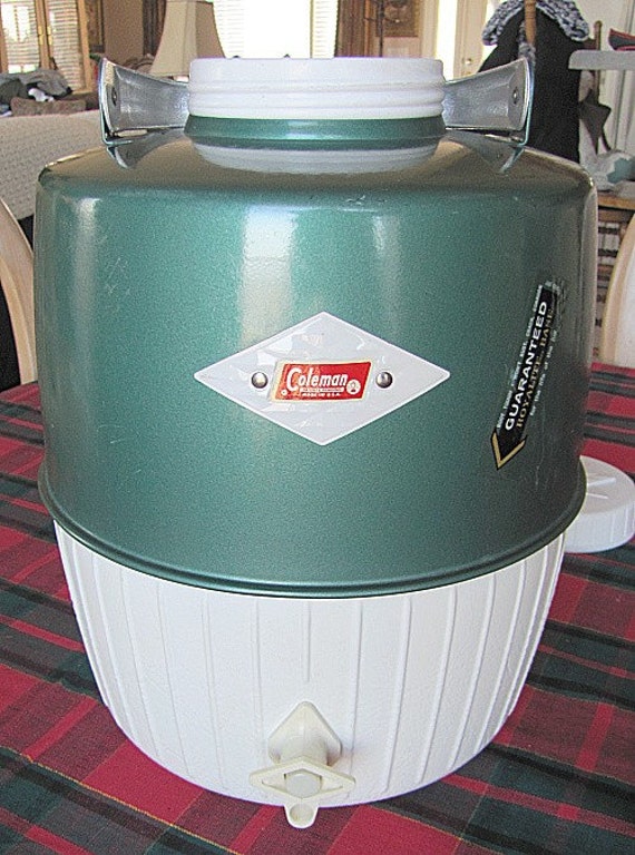 Vintage Coleman Green Metal Cooler Water Jug