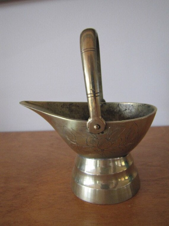 Miniature Brass Coal Bucket