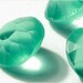 4 Round 14 mm Antique Vintage Czech faceted Turquoise frost Rhinestones Jewels E711-134