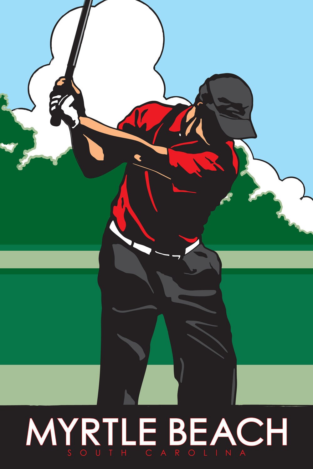 Golf Print Limited Edition Custom made by Studioeighty on Etsy