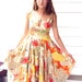 SALE - Vintage Silk Gypsy Boho Dress - Hanky Hem - 100% Silk - S/M