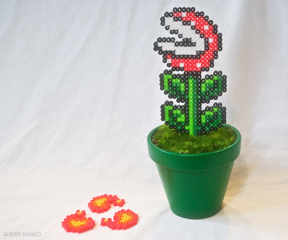 SMB3 Piranha Plant w/ Fireballs by fishbulbphoto on Etsy