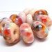 SRA handmade, pretty in pink set of lampwork beads for making jewelry 51812-6