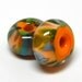 MaDE tO oRDer....SRA handmade caribbean salsa pair of Lampwork Beads - great for making earrings