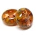 SRA handmade golden pink with pure silver pair of Lampwork Beads great for making earrings 60812-5