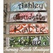 Personalized Key Chain / Monogrammed Wristlet Fabric Key Fob / Luggage Tag