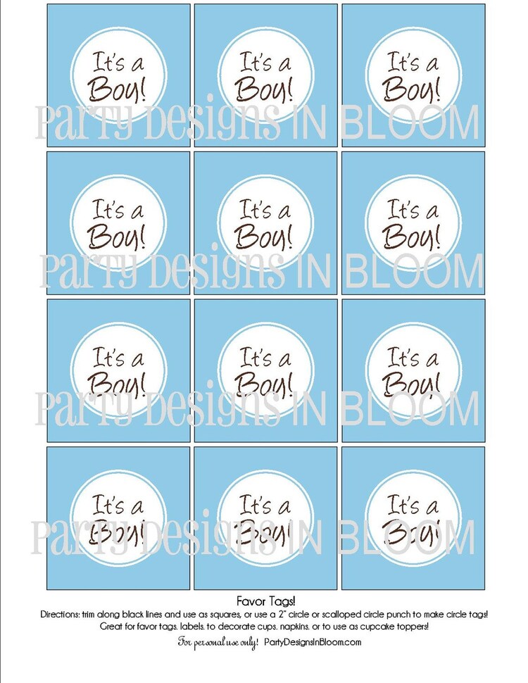 Printable Cupcake Baby Shower or Sprinkle by PartyDesignsInBloom