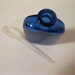 Vintage Evening in Paris Cobolt Blue Bourjois Glass Perfume Bottle with Frosted Glass Finial and Long Rod Dauber Vintage Miniature RARE
