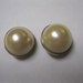 Fabulous Fifties White Faux Pearl and Gold Tone Clip On Vintage Wardrobe Accessory Earrings