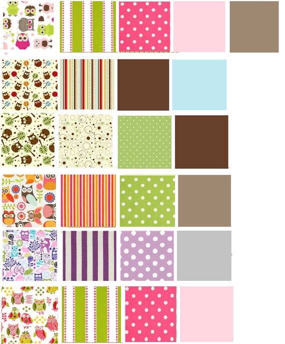 Items similar to SAVE 10% Owl Crib Bedding Sets-New Prints on Etsy