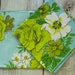 vintage pair of napkins, turquoise and lime green