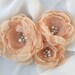 Bridal Sash: Peachy-Nude Colored Fabric Flower Wedding Accessory, The Leah Flower