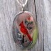 On Sale Vintage Raymond Boyd Navajo Signed Cardinal Inlaid Sterling Silver Pendant Necklace