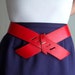 Red Vinyl Cross Belt