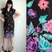Black Pink Purple & Turquoise Floral Dress