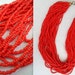 Red Orange Seed Bead Layered Necklace