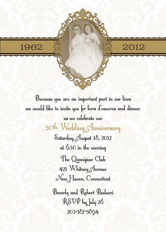 50Th Anniversary Wedding Invitations 8