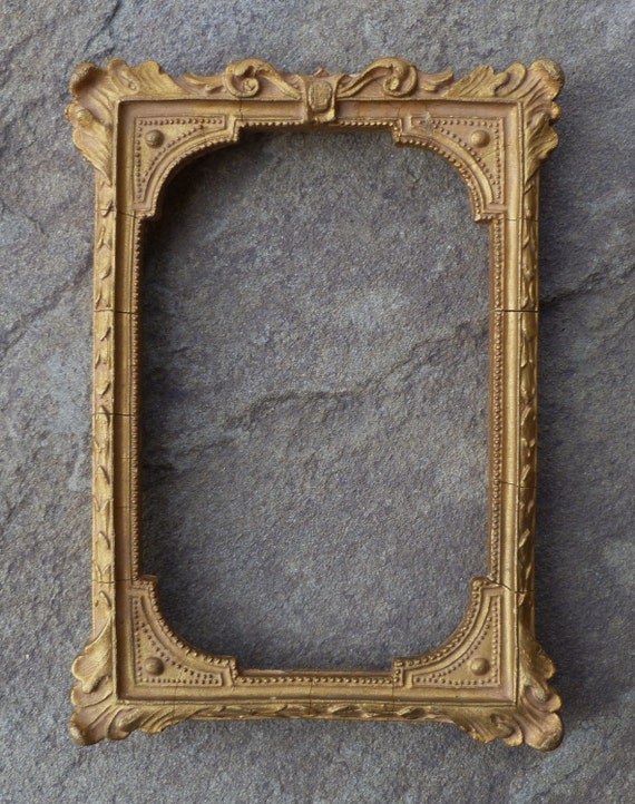 Antique Gesso Gilt Frame. Petite & Lovely.