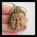 Carved Wonder Stone Buddha Pendant Bead,31x25x12mm,13.69g