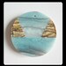 Amazonite,Picture Jasper,White Stone Intarsia Pendant Bead,47x7mm,33.52g