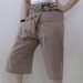 Sandy Brown 3/4 Thai Fisherman Pants Patch Waist with Printed Cotton