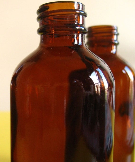 Dozen 4 Oz Amber Glass Bottles