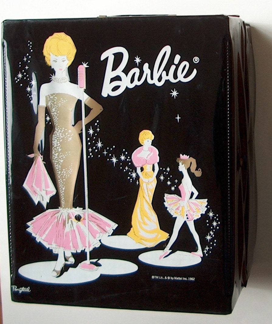 barbie black carrying case 1962