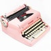 Vintage 1955 Bright Pink Royal Quiet De Luxe Manual Typewriter