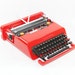 Bright Red Olivetti Valentine Manual Typewriter