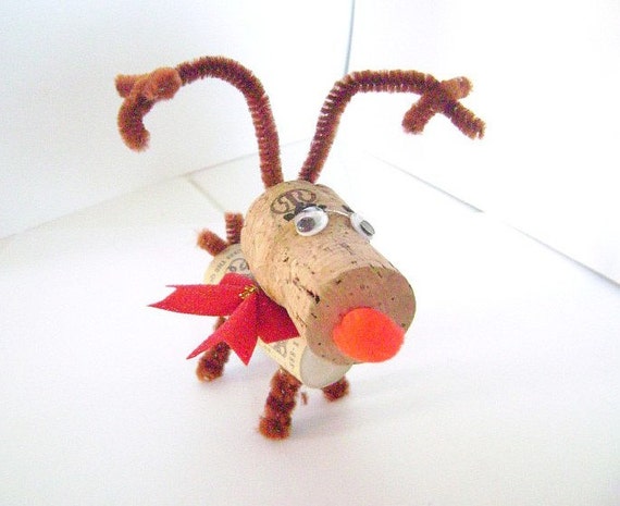 reindeer wine cork chagne cork ornament decoration reindeer wine cork chagne cork ornament decoration