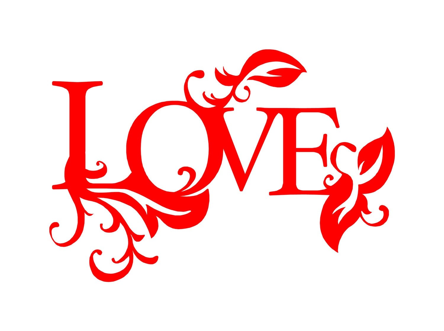 Love Word Art Decals