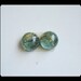 Gold Rutilated Quartz,Turquoise Intarsia Cabochon Pair,8x5mm,1.48g