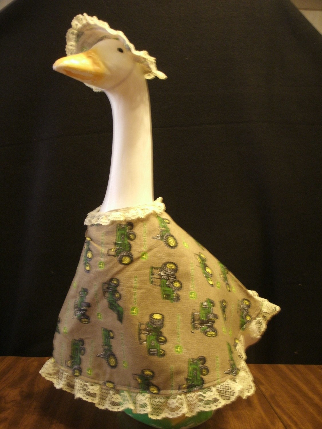 24 Inch Yard Guard Concrete Goose John Deere Dress Outfit