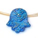 Hamsa Necklace in Bright blue and gold