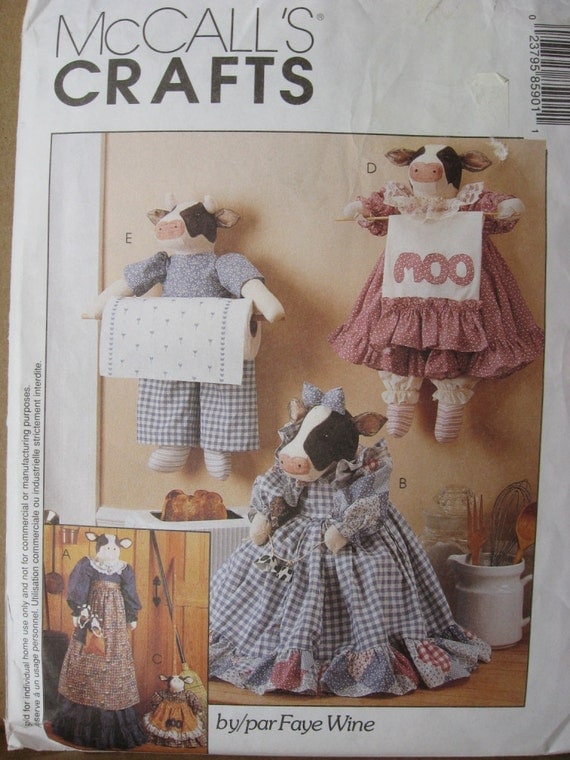 Cow Vacuum Cleaner Cover DOLL pattern M8590 Faye Wine