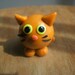 Polymer Clay Cat- Orange-Striped and Fat Cat Miniature Figure
