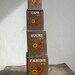 wooden kitchen containers, sugar and salt , kitchenalia, boxes, containers, French vintage housewares by ancienesthetique on etsy