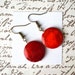 Red Mother of Pearl Rounds . Earrings . IMPERFECT CLEARANCE SALE