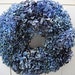 Blue Hydrangea Wreath On A Preserved Salal Base Now On Sale
