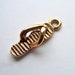 Flip Flop Charms, Gold Plated Charms, (4) Destash Free Shipping