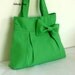 SALE 10% Green Canvas Bag / Tote / Handbag / Shoulder Bag / Bow Purse / Weddings gift