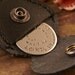 Key chain, Lord please keep Daddy safe.... - Nickel round token with leather case (hand stamped, double sided, personalized)