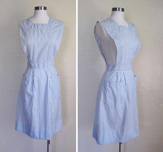 40s / 60s CANDY STRIPER Pinafore Dress Nurses Uniform