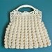 30s Purse Small Ivory Corde Handbag - 1930s/40s Crocheted Gimp Purse